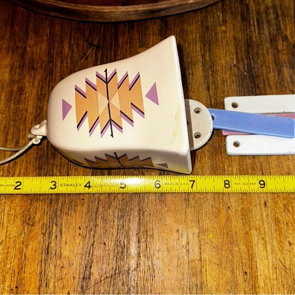 Vintage NCE Southwestern Style Ceramic Wind Chimes Bell 1980’s Taiwan - Picture 6 of 7